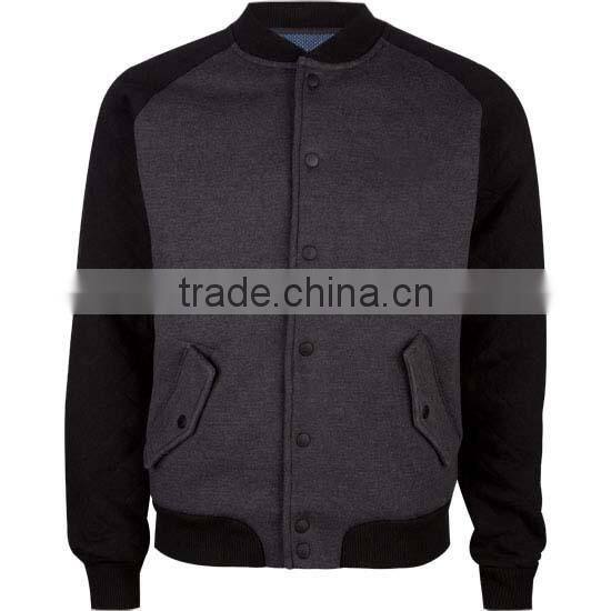 letterman jacket with hood collar