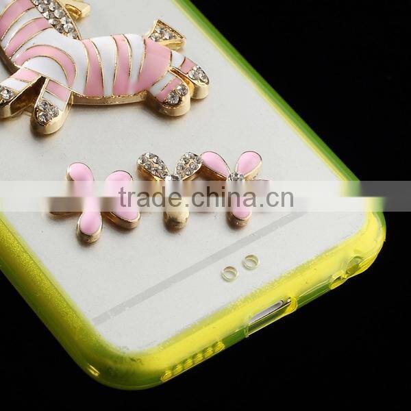 Bling 3D Diamond Rhinestone Crystal Case For Apple iPhone 6 4.7inch Mobile Phone Bags