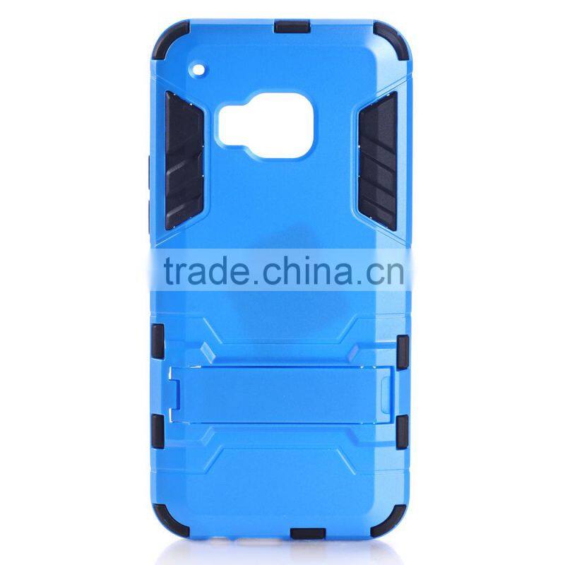 PC+Silicone kickstand hard phone case cover slim armor case for htc one m9 case