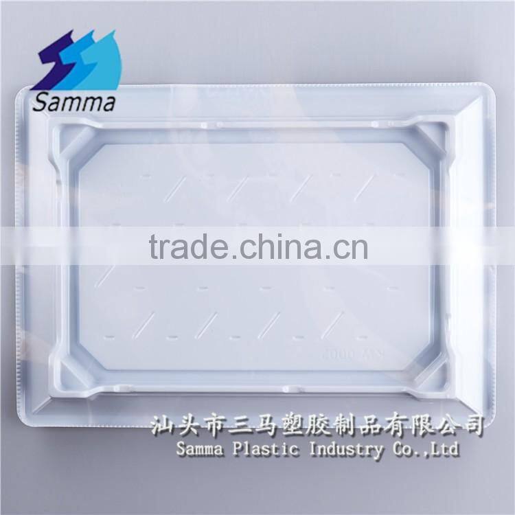 KW-0002JY-B Japanese Disposable Plastic Sushi Container With Lid 219*156*25mm