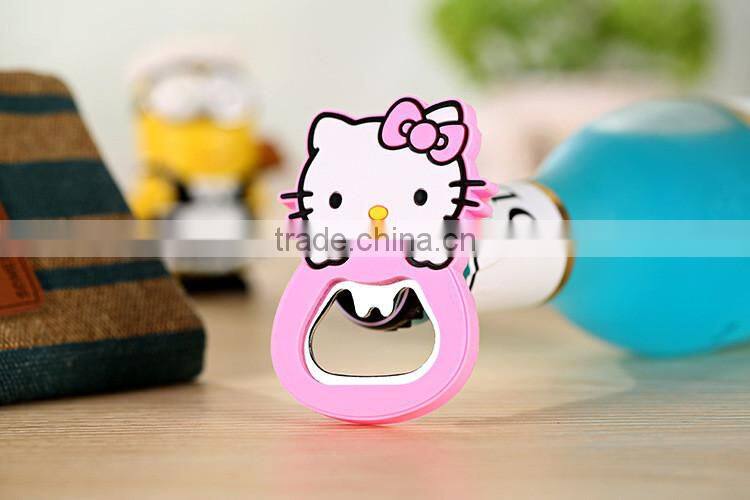 Wholesale Custom Cheap PVC Fridge Magnet Bottle Opener for Cola Drink