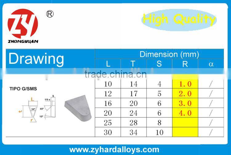 tungsten yg6 carbide tips