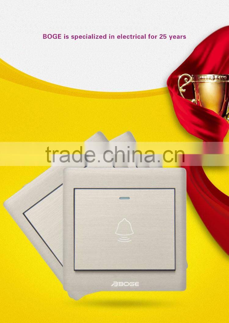 door bell switch with aluminium drawing cover