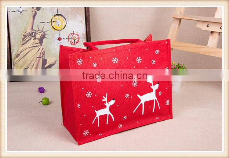 Plain cotton and linen storage bag drawstring bag