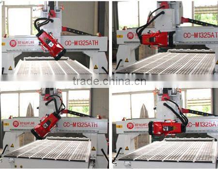 PVC/Density Board Syntec Control 4 Axis 3D Linear 1325 ATC CNC Router CNC Machine with Spindle Rotates