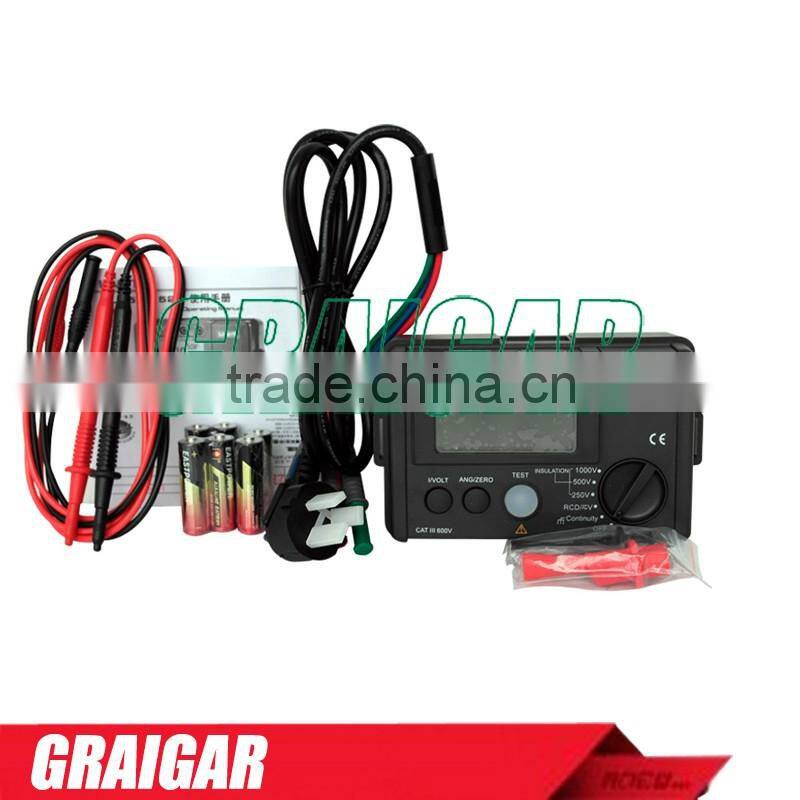 UNI-T UT526 Multi-Functional Electrical Insulation Tester Earth Resistance Meter + 1000V+RCD Tester+Continuity+Vac/dc (4 in 1)