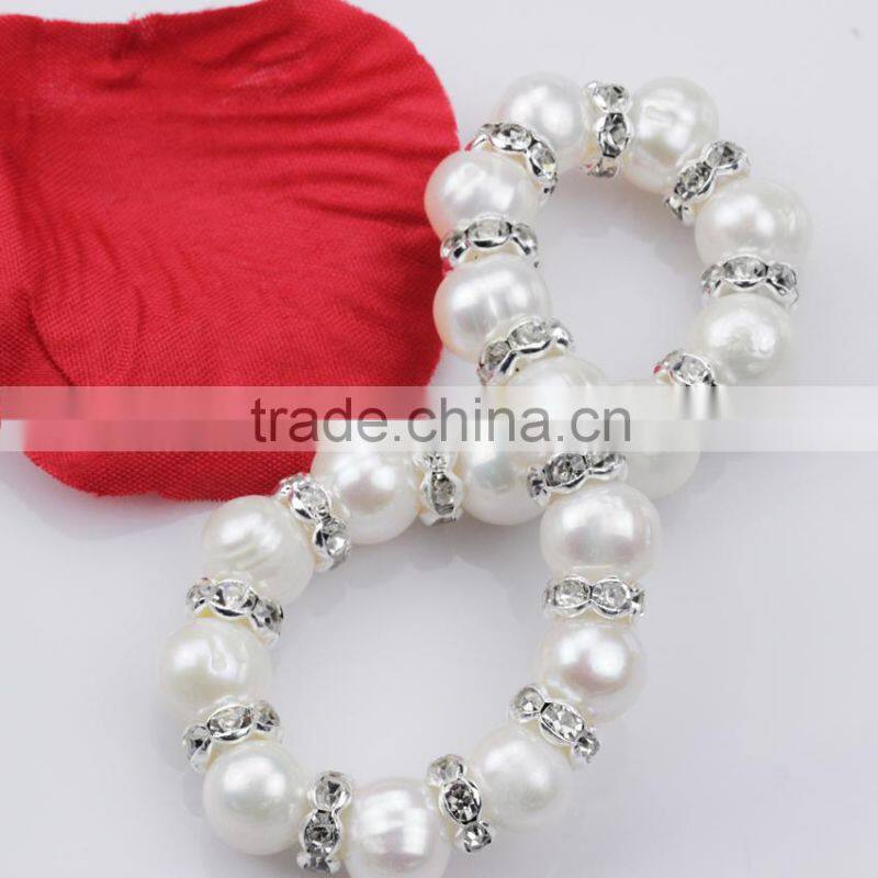 SCI021 9mm potato shape nature freshwater pearl bracelet elastic
