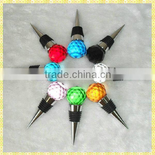 Luxurious Crystal Stainless Steel Wine Bottle Stopper For Table Centerpieces