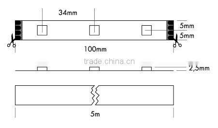 Weiss LED Lichtleiste 30led/m 5050 IP65 DC12V/DC24V 36W