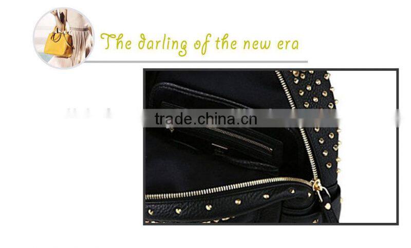 2015 winter black heavy metal Backpack