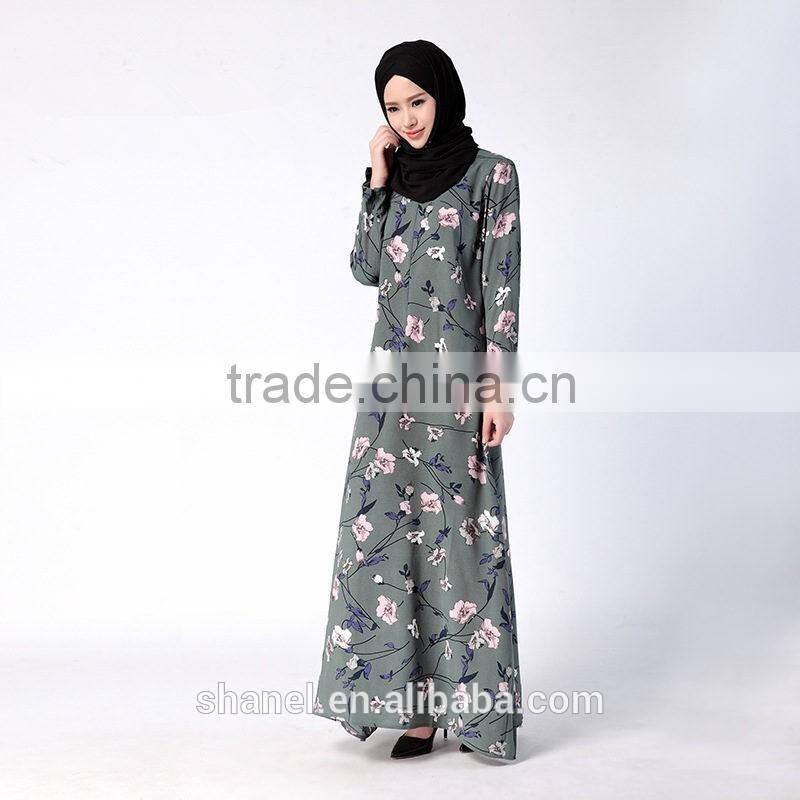 new arrival floral muslim women abayas islamic clothing
