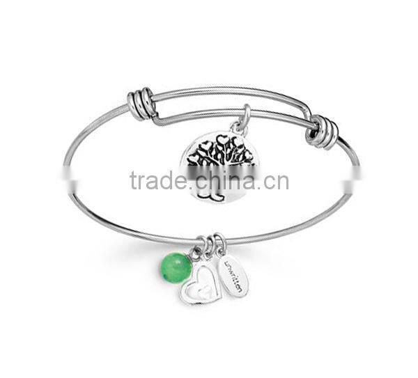 2015 journey stainless steel logo charm adventure bracelet
