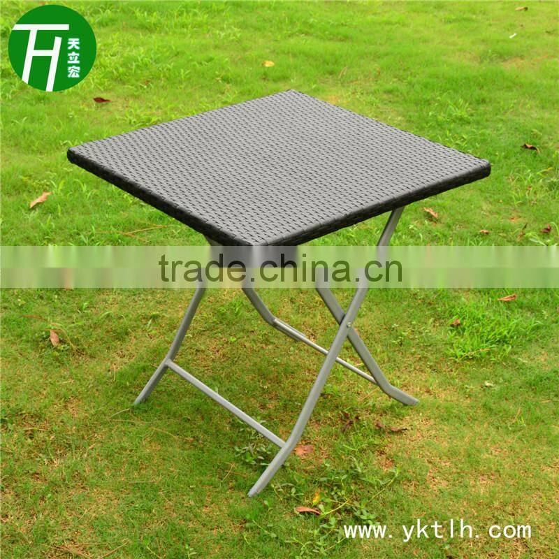 Outdoor Table Folding Rattan Cafe Table