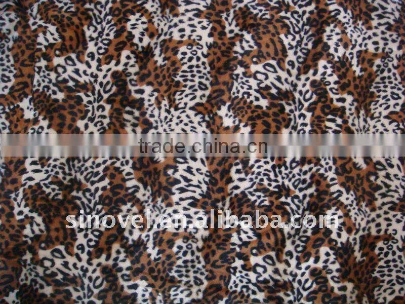 Chhina Manufacture animal print velboa fabric