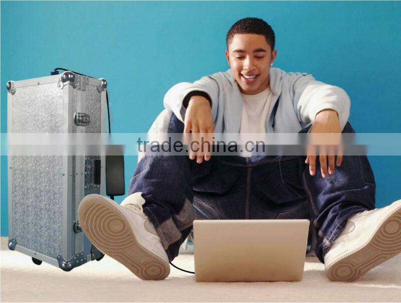 hottest selling 55W portable and folding solar home system with wheels and pull rod for TV/Fan/laptop
