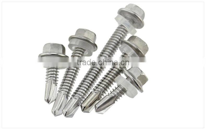 hex head self drilling screw/ hex head self drilling screw with washer/stainless drilling screw with washer
