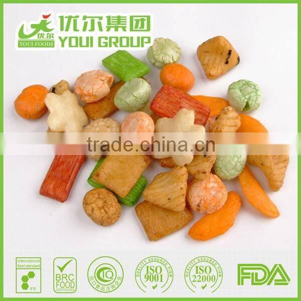 Japanese style rice cracker coated peanuts mix 5a suzhou youi foods