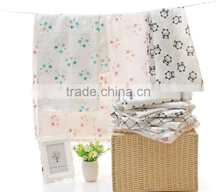 100% Cotton Swaddle Blankets Newborn Cotton Baby Muslin Cloth