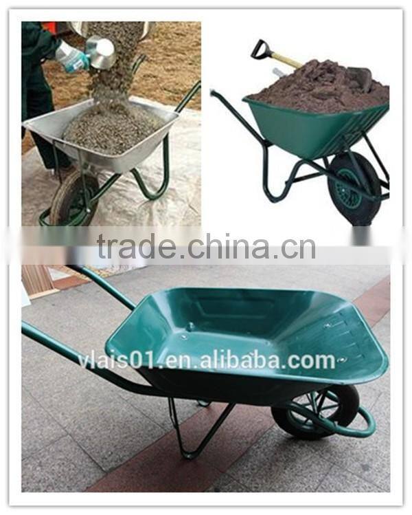 wheel barrow WB6400 for building implement ,High quality green color wheel barrow 130kg for sale