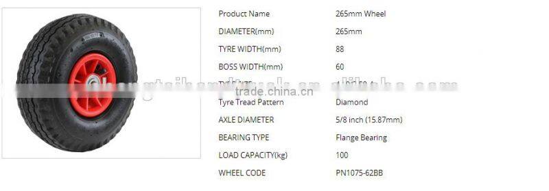 Top quality 410/350-4 plastic centred pneumatic wheels
