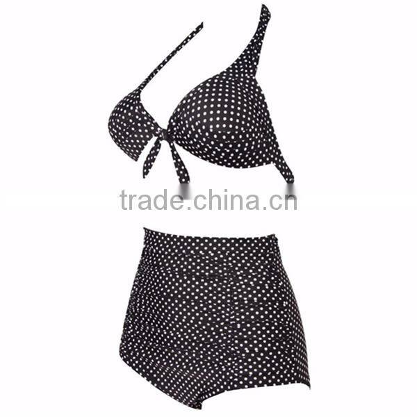 2017 high waist swimwear with colorful style