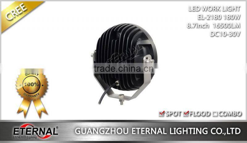 180W round 9" LED driving headlight super brightness led work light for offroad Jeep 4x4 racing heavy duty vehicles