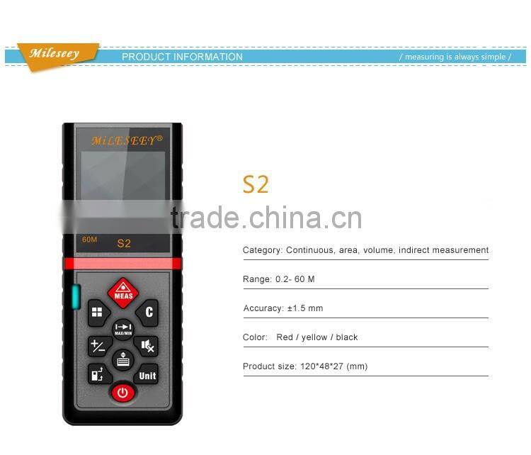 60m Digital Laser Distance Meter Rangefinder OEM Laser Measurer Handheld Laser Measuring Instrument