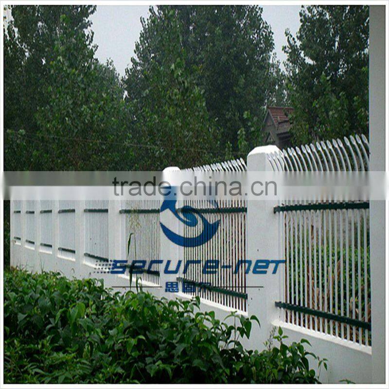3-rail steel ornamental garden borded fence