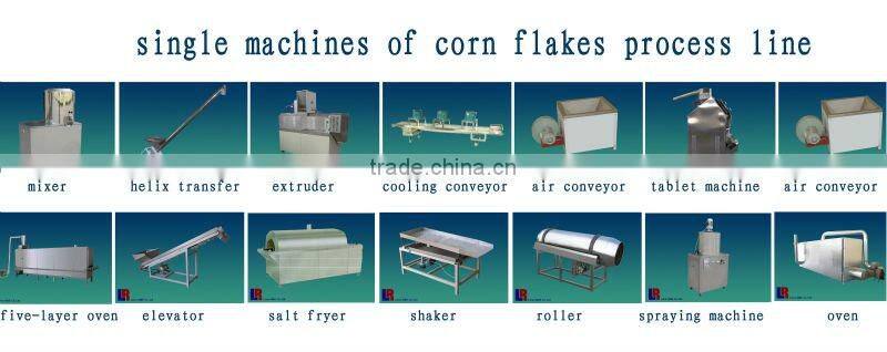 Double-screw extruder honey corn flakes machine