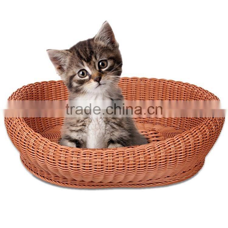 Cat pet supply wholesale arbitrarily curved soft wicker cat bed