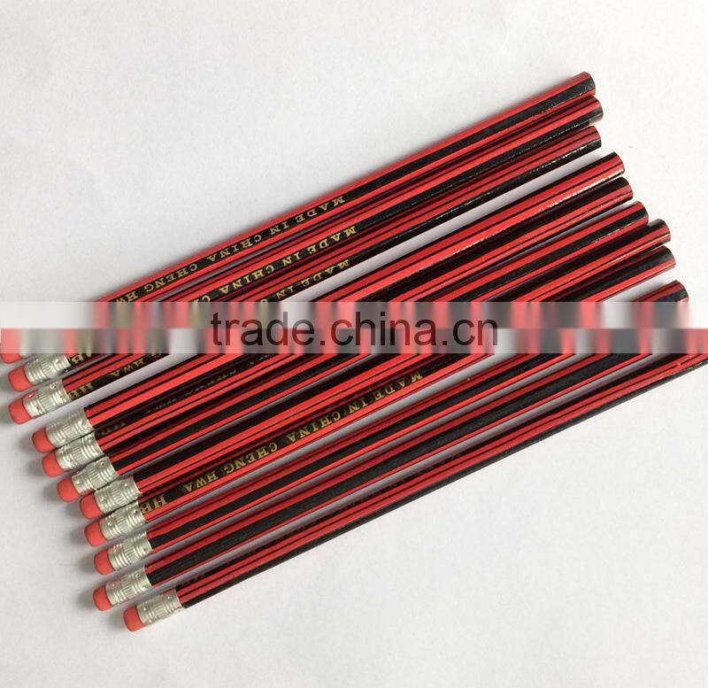Wooden cheap wholesale pencils with eraser from chinese factory