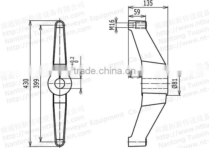 TX-201 conveyor component Support Bases