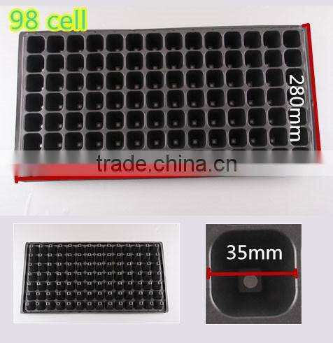 50 cell, 98 cell rectangle plastic hole plug seed growing tray