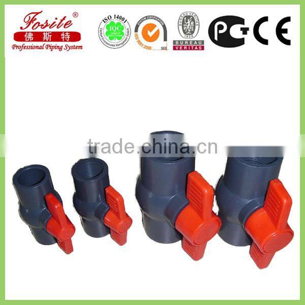 gery color pvc ball valve union