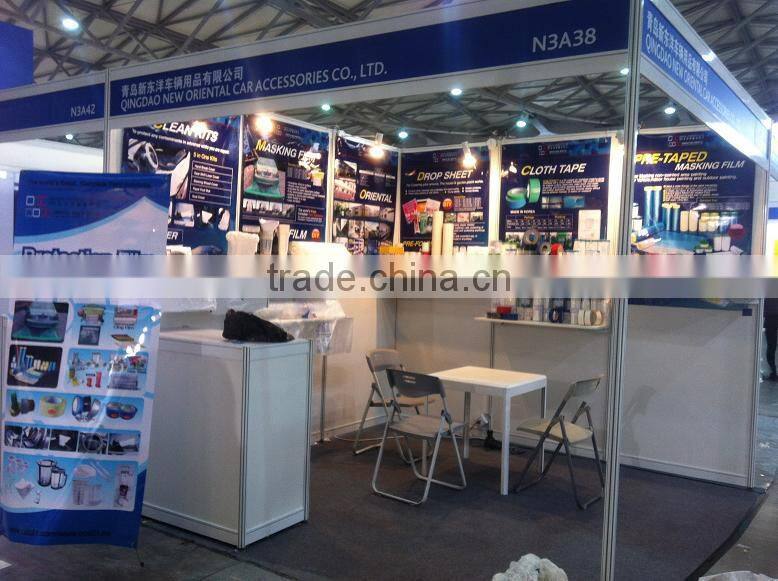 Double taped plastic masking film