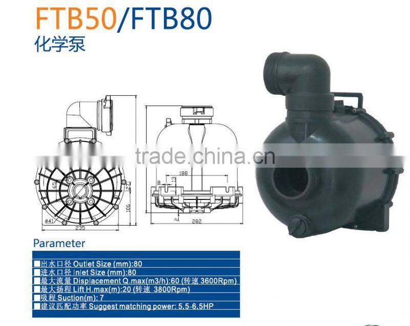 3 inch chemical water pump driven by gasoline,diesel or electric motor water pump