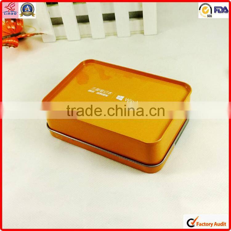 wholesale packing printing rectangle mini gift tin boxes for cookie