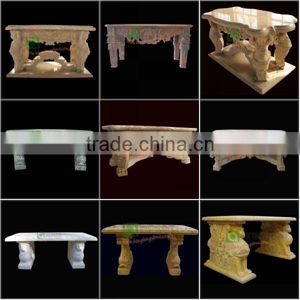 White Marble Round Table With Cherubim