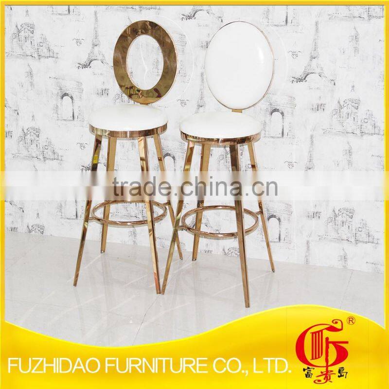 Hot sale stainless steel gold bar chair for cafe