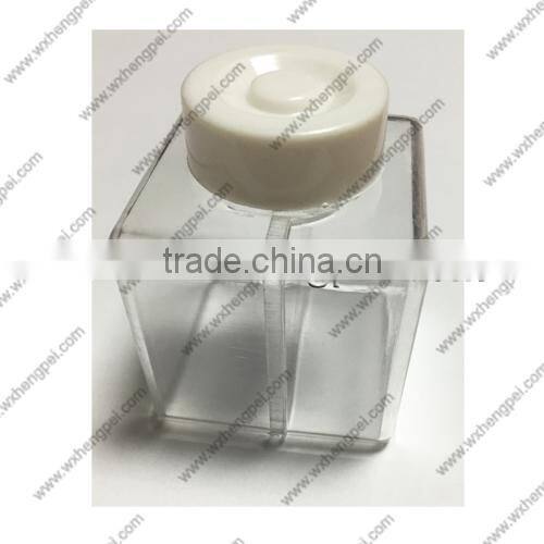 Cleverish portable cute transparent white cap plastic storage jewelry wedding jar kit