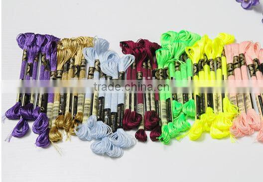 Wholesale good quality 100% cotton cross stitch thread 447 colors cross stitch materials embroidery thread