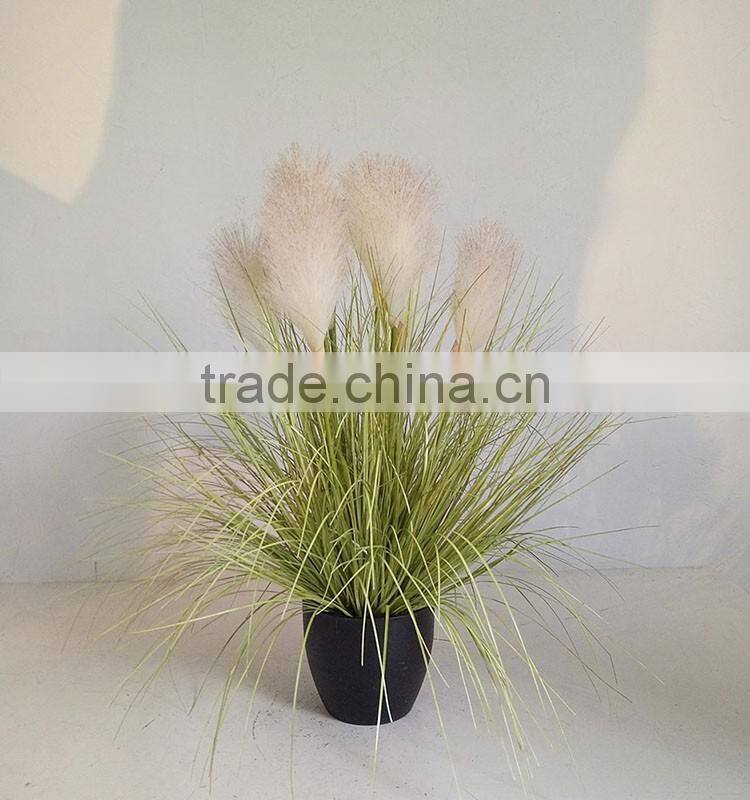 decorative artificial small potted onion grass plant