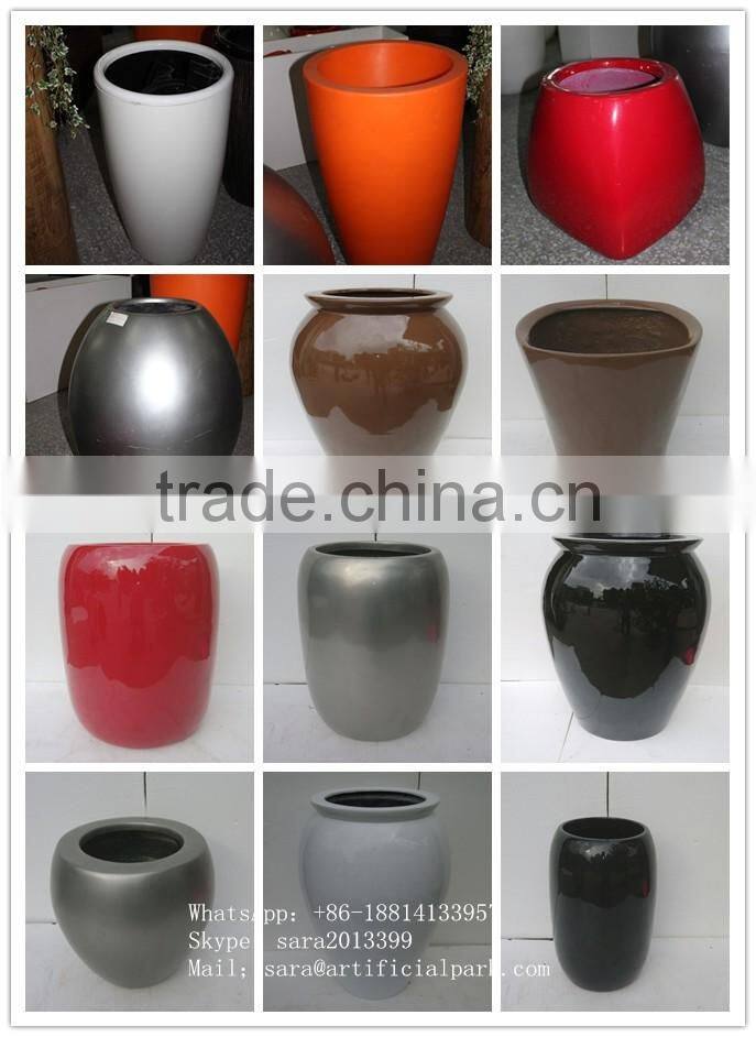 fiber stone pots ,Tall decorative indoor cheap garden ceramic planters and pots