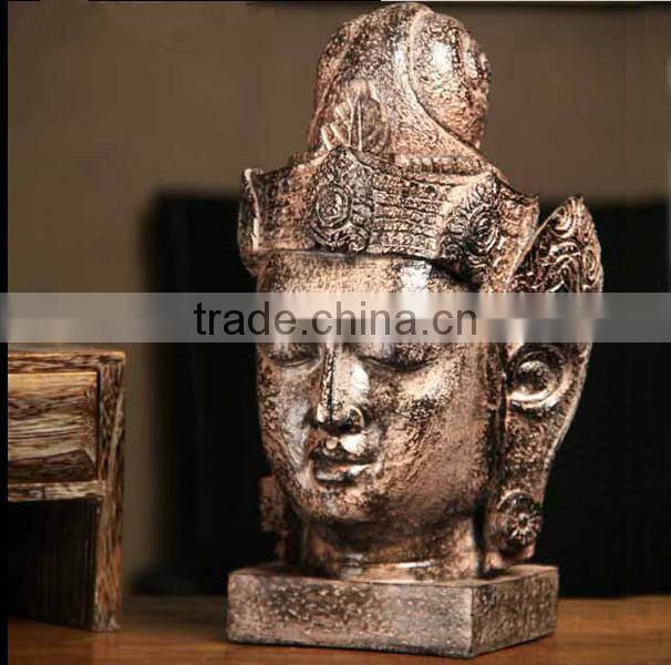 Southeast resistant household resin bronze Buddha head