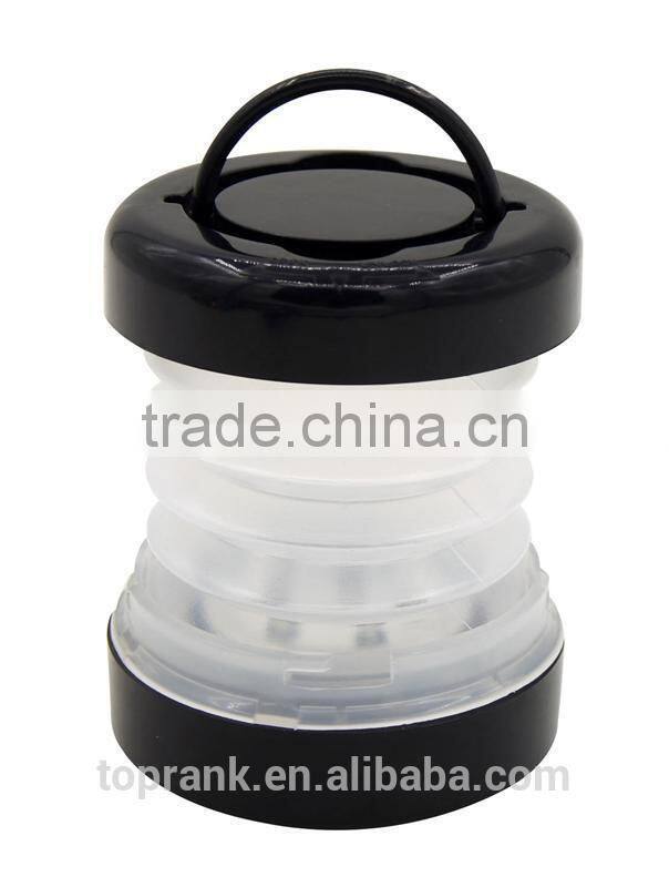 Custom color small portable emergency plastic folding led camping lantern