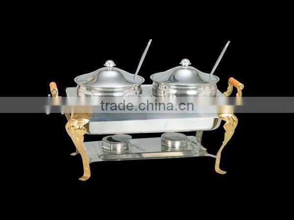 Round Roll Top Chafing Dish Set with Fuel Holder, Suitable for Buffet