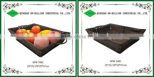 Hot sell colorful woven paper tray woven paper fruit basket peach basket