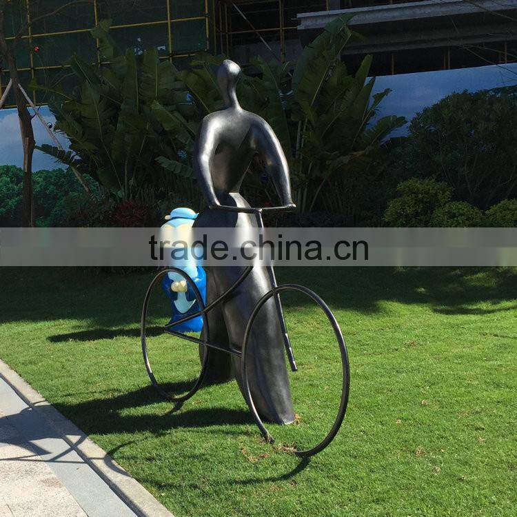 Bronze FRP rider sculpture statue