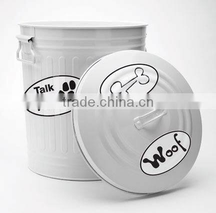Special metal pet food container