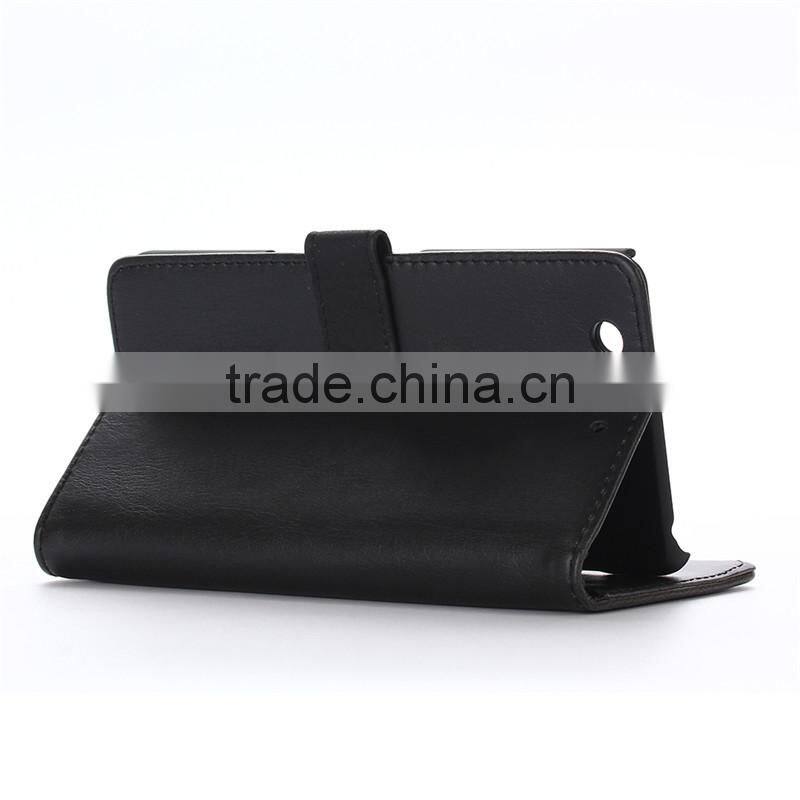 High quality crazy-horse PU card bumper/pocket cell phone case for Fujitsu